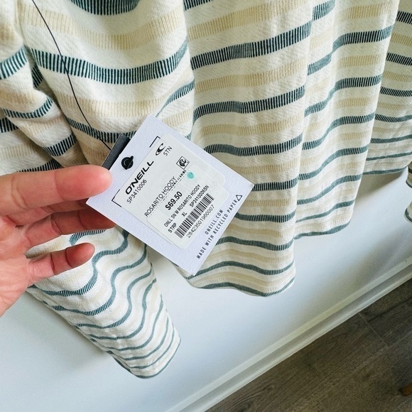 O'NEILL Womens Rosarito Hoody Pullover Hoodie Sweatshirt, Stone NWT XL - Picture 4 of 8